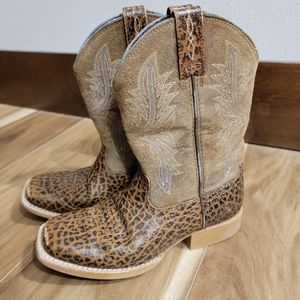 Kids size 13 Ariat Cowhand Cowboy Leather Boots Unisex